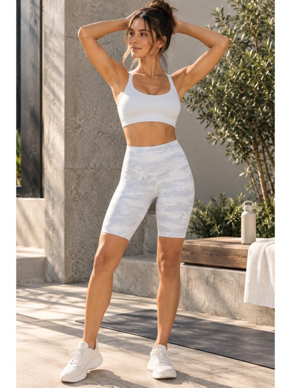 Lululemon Wunder Under Short 10" Ribbed Incognito Camo Jacquard Luxtreme Gray 6